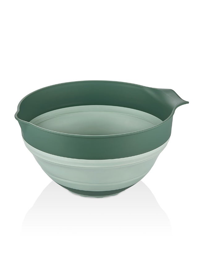 QLUX IDEAS BPA-Free Collapsible Mixer Bowl 3.25L | Foldable Space-Saving Mixing Bowl | Dishwasher & Freezer Safe | Green - Image 1